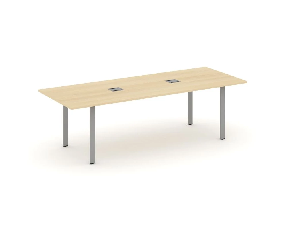 Стол переговорный на П-образном каркасе с лючком 2580x980x750 Style Project Direct