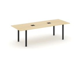 Стол переговорный на П-образном каркасе с лючком 2580x980x750 Style Project Direct images