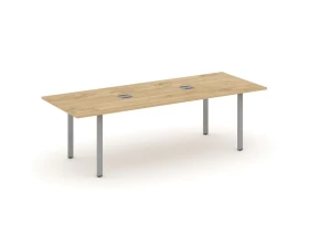 Стол переговорный на П-образном каркасе с лючком 2580x980x750 Style Project Direct images