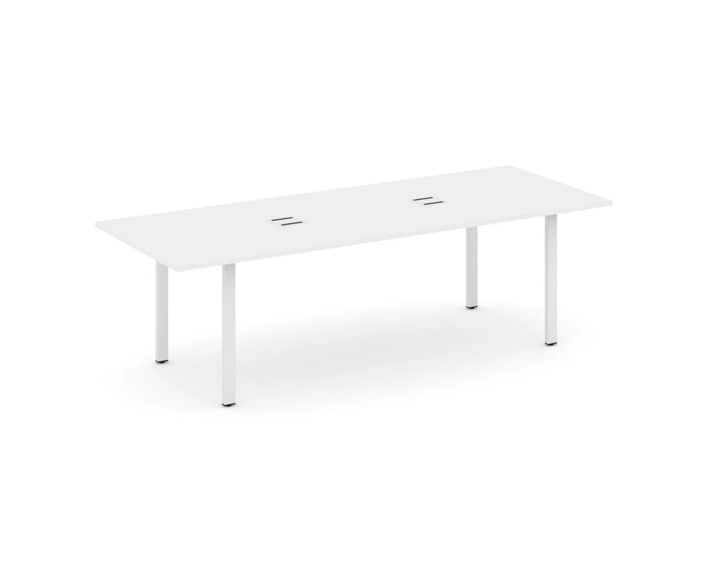 Стол переговорный на П-образном каркасе с лючком 2580x980x750 Style Project Direct