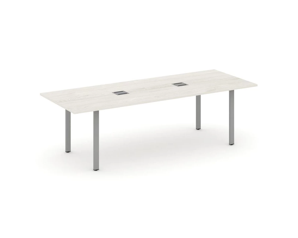 Стол переговорный на П-образном каркасе с лючком 2580x980x750 Style Project Direct