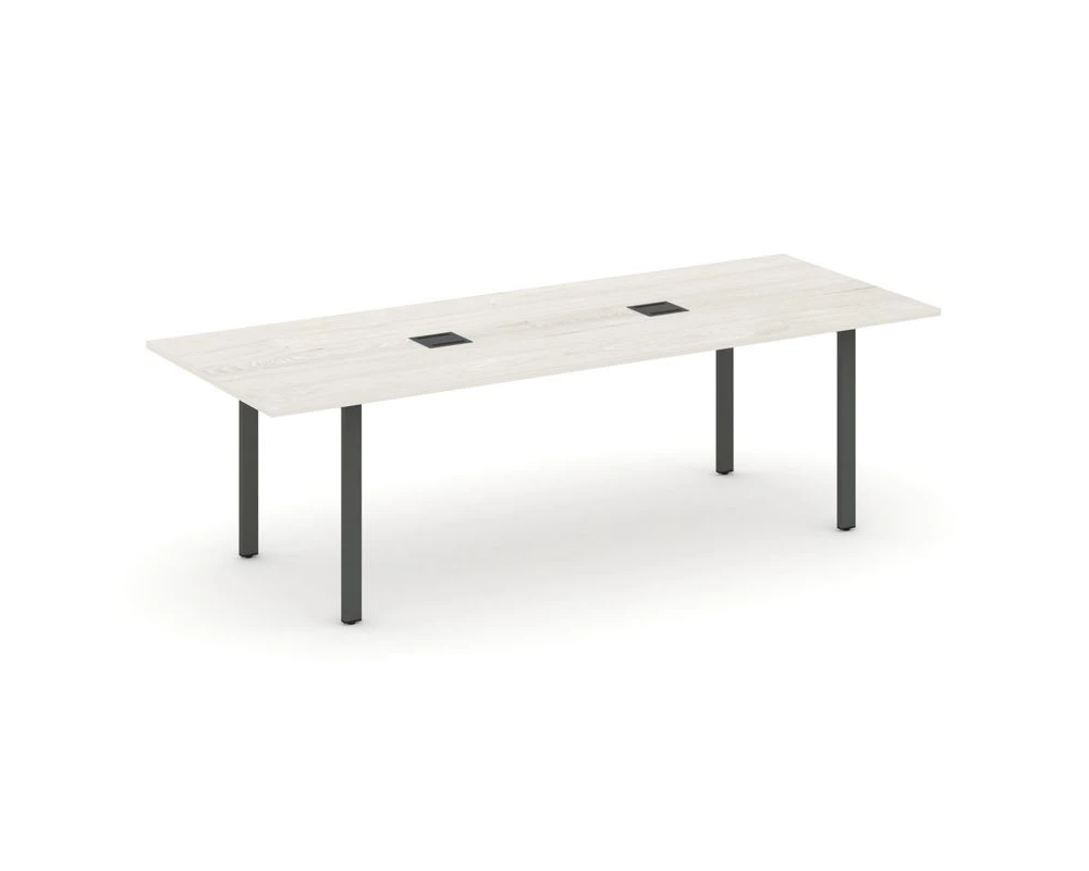 Стол переговорный на П-образном каркасе с лючком 2580x980x750 Style Project Direct