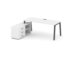 Стол письменный с греденцией левой на А-образном каркасе 1780x1580x750 Style Project Direct images