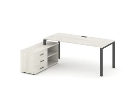 Стол письменный с греденцией левой на П-образном каркасе 1580x1580x750 Style Project Direct images