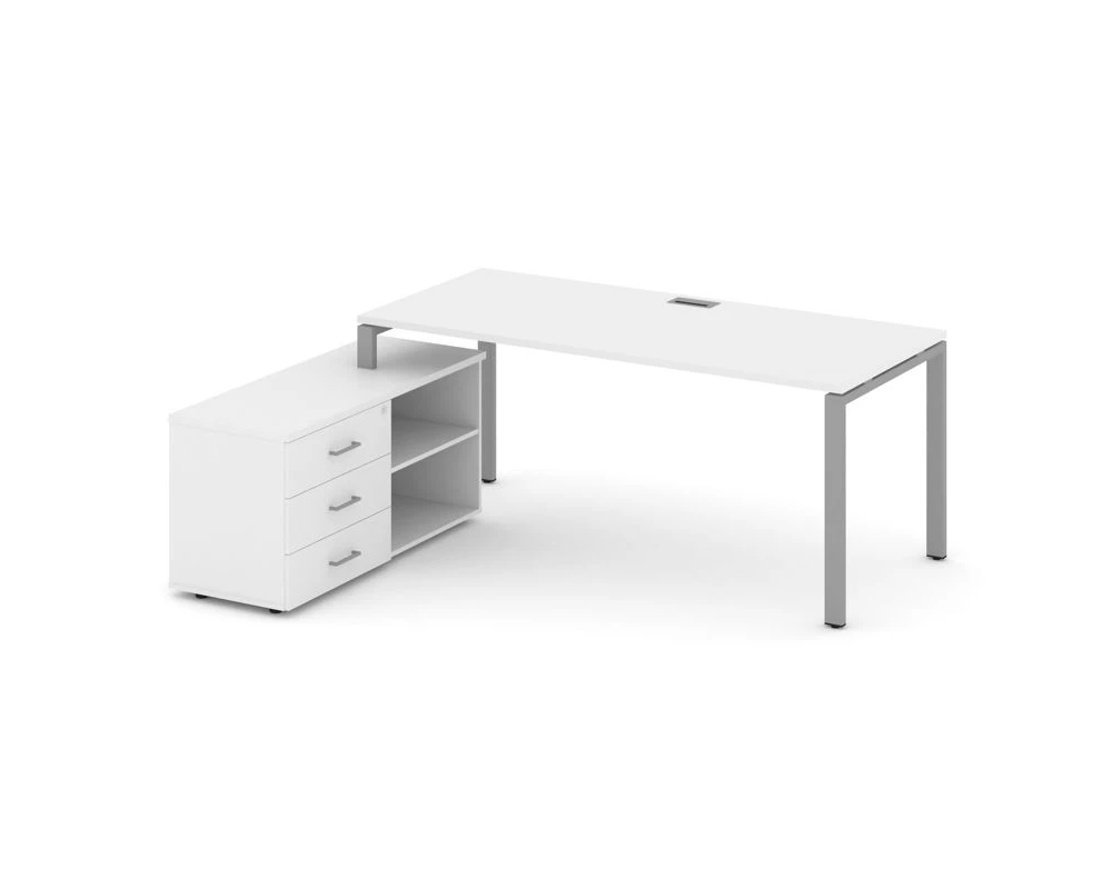 Стол письменный с греденцией левой на П-образном каркасе 1780x1480x750 Style Project Direct