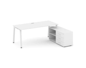 Стол письменный с греденцией правой на А-образном каркасе 1780x1480x750 Style Project Direct images