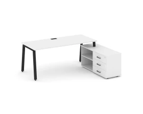 Стол письменный с греденцией правой на А-образном каркасе 1780x1480x750 Style Project Direct images