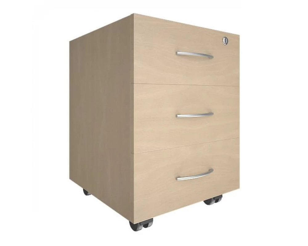 Тумба подкатная 3 ящика с замком Nova S