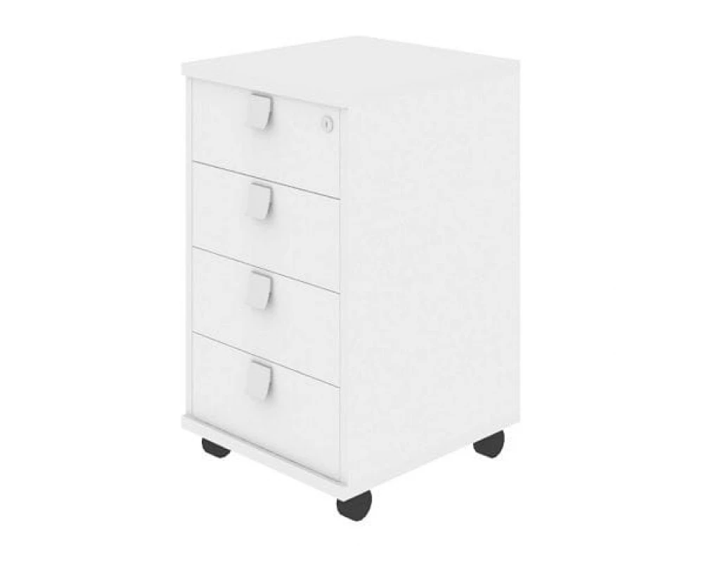 Тумба подкатная 4 ящика с замком Style System