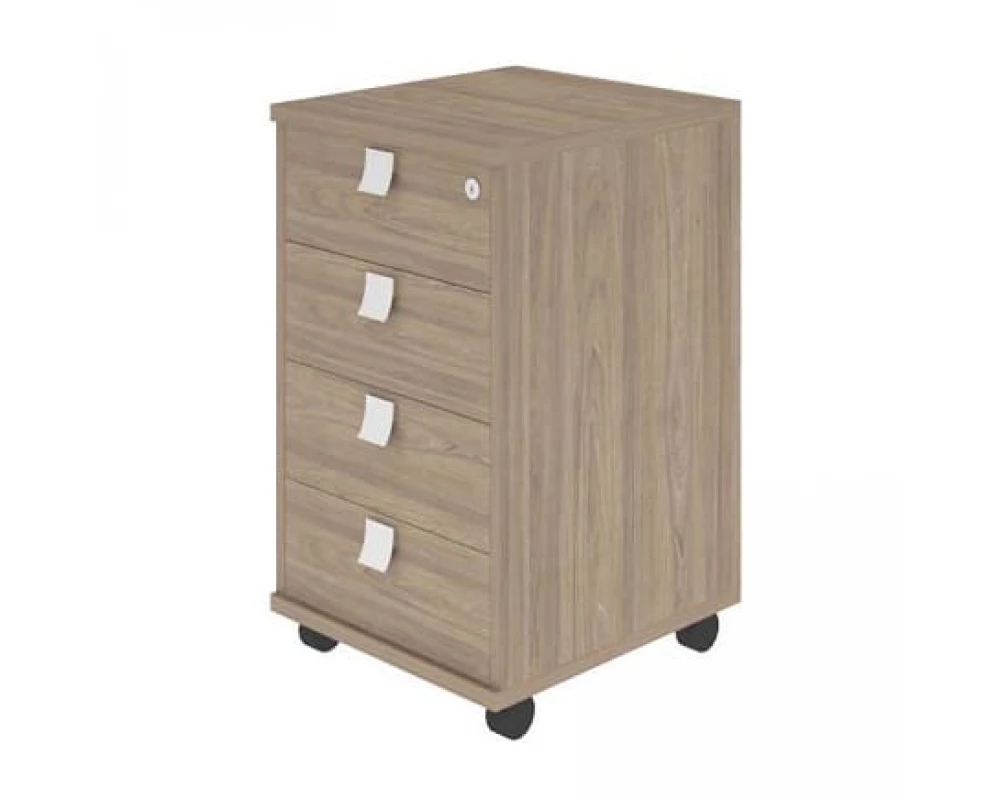 Тумба подкатная 4 ящика с замком Style System