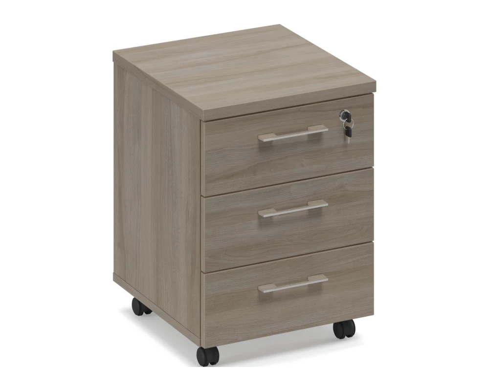 Тумба выкатная 3-ящ. с замком (топ ДСП) Time Metal