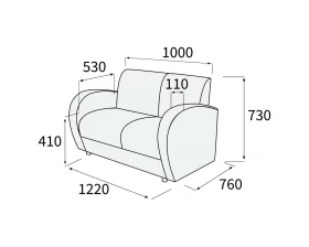 Диван 2-х местный Альфа Люкс images