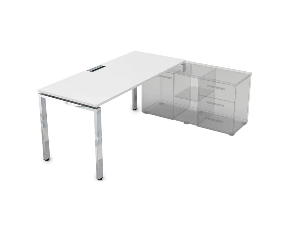 Стол рабочий прямолинейный три опоры, правый (1400*700*750) НСТП-П.979 Gloss Line