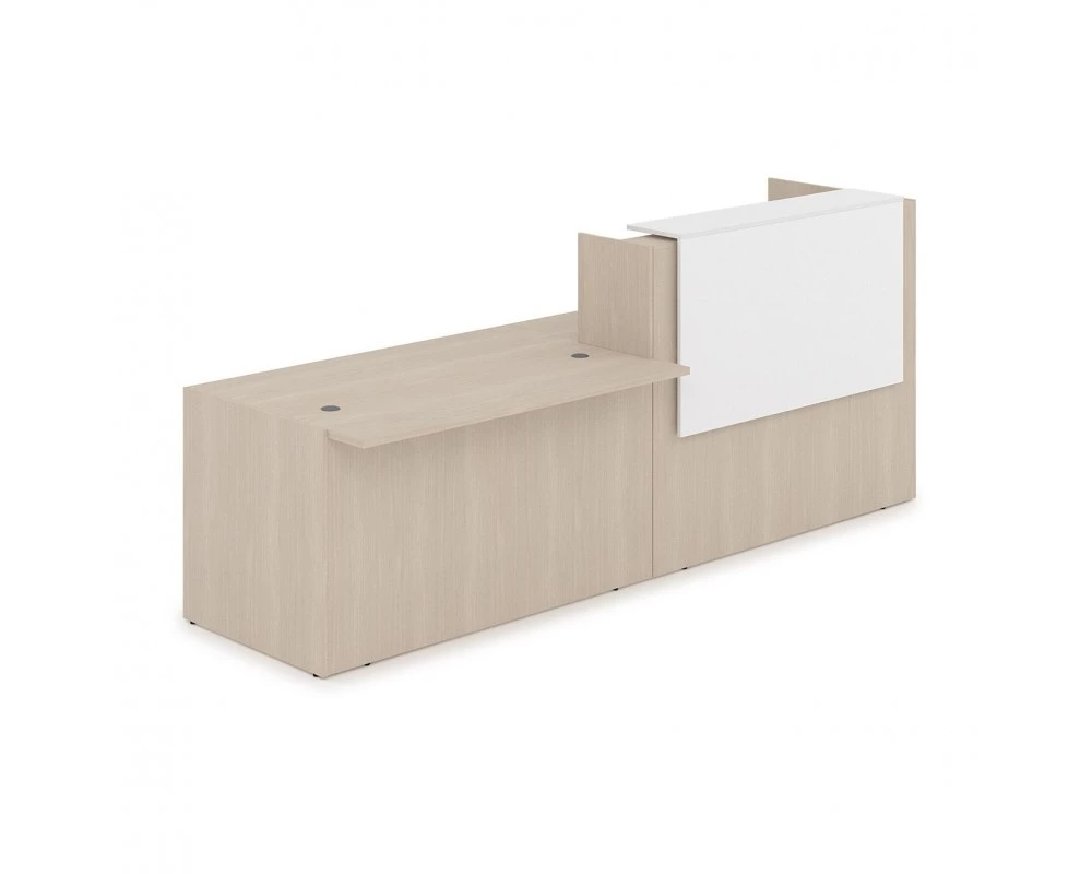 Комплект Ресепшн с фартуком ЛДСП (2832*901*1161) (с подсветкой) 1КРС-ДС.007.1 Lounge