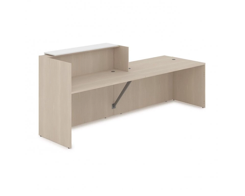 Комплект Ресепшн с фартуком ЛДСП (2832*901*1161) (с подсветкой) 1КРС-ДС.007.1 Lounge