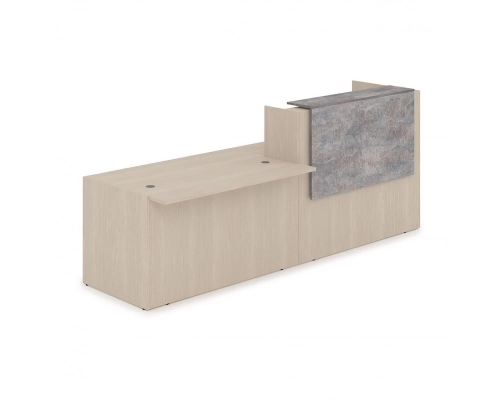 Комплект Ресепшн с фартуком ЛДСП (2832*901*1161) (с подсветкой) 1КРС-ДС.007.1 Lounge