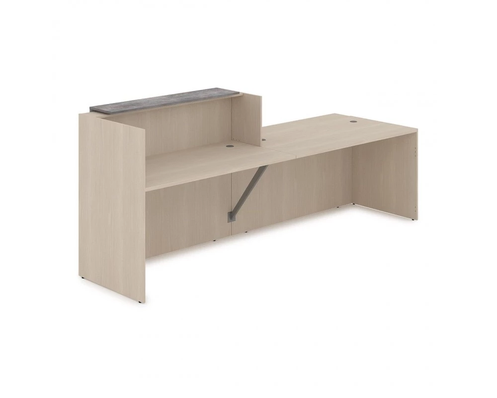 Комплект Ресепшн с фартуком ЛДСП (2832*901*1161) (с подсветкой) 1КРС-ДС.007.1 Lounge