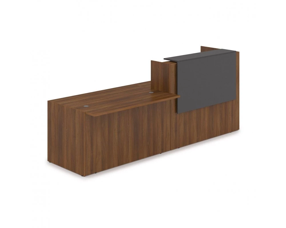 Комплект Ресепшн с фартуком ЛДСП (2832*901*1161) (с подсветкой) 1КРС-ДС.007.1 Lounge