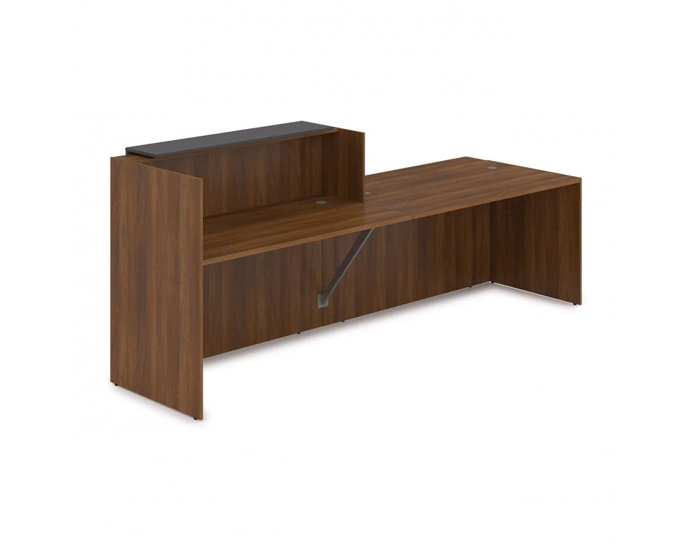 Комплект Ресепшн с фартуком ЛДСП (2832*901*1161) (с подсветкой) 1КРС-ДС.007.1 Lounge