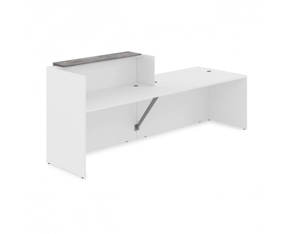 Комплект Ресепшн с фартуком ЛДСП (2832*901*1161) (с подсветкой) 1КРС-ДС.007.1 Lounge