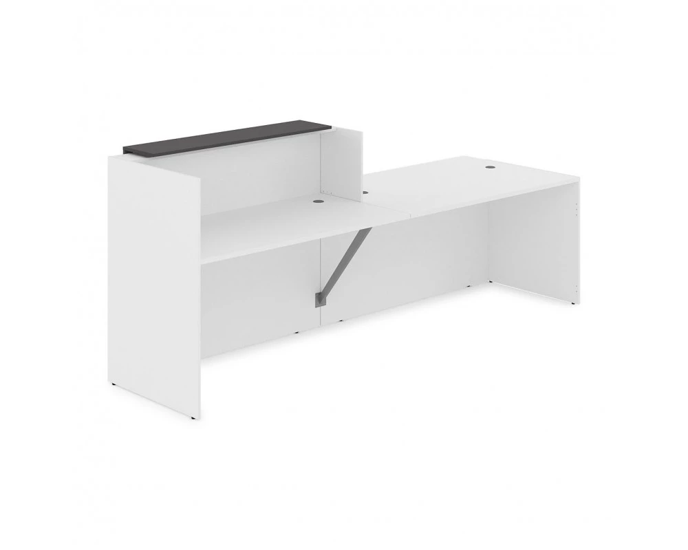 Комплект Ресепшн с фартуком ЛДСП (2832*901*1161) (с подсветкой) 1КРС-ДС.007.1 Lounge