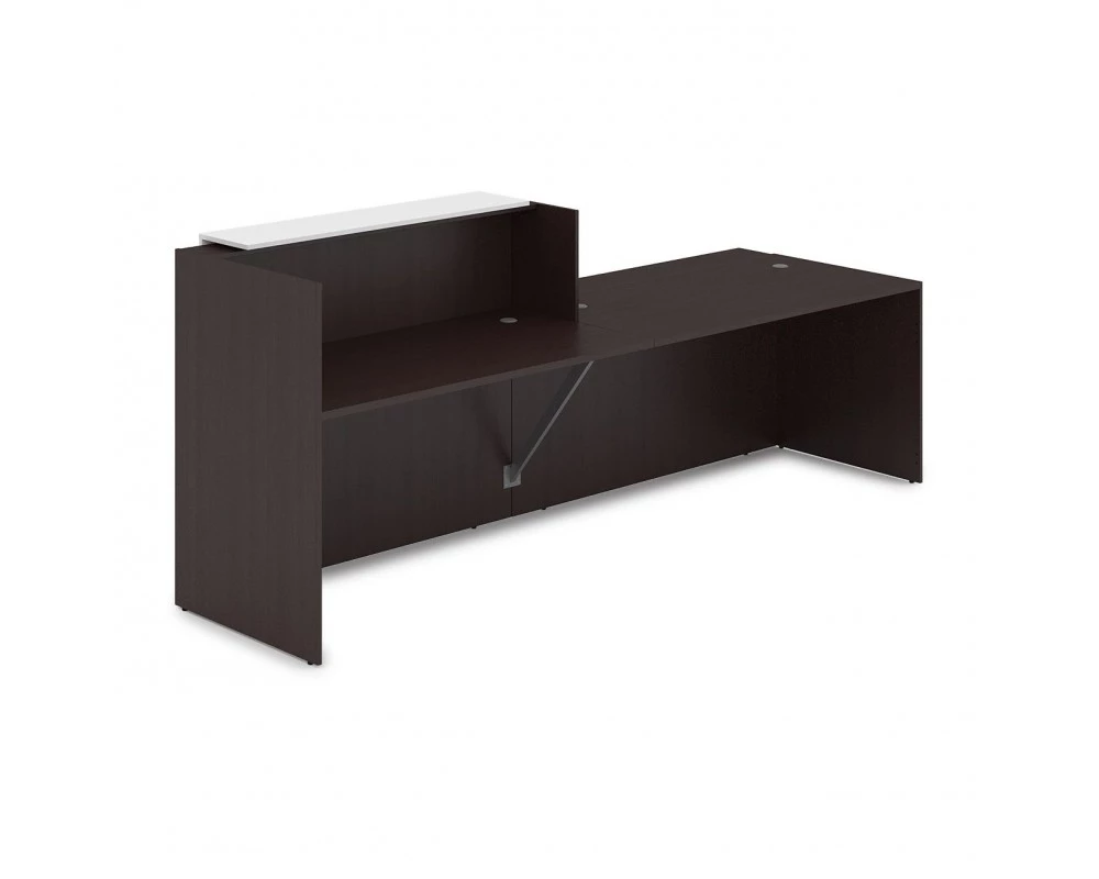 Комплект Ресепшн с фартуком ЛДСП (2832*901*1161) (с подсветкой) 1КРС-ДС.007.1 Lounge