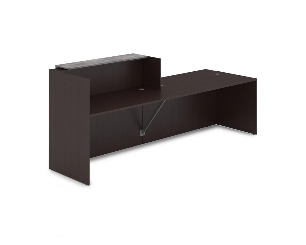 Комплект Ресепшн с фартуком ЛДСП (2832*901*1161) (с подсветкой) 1КРС-ДС.007.1 Lounge