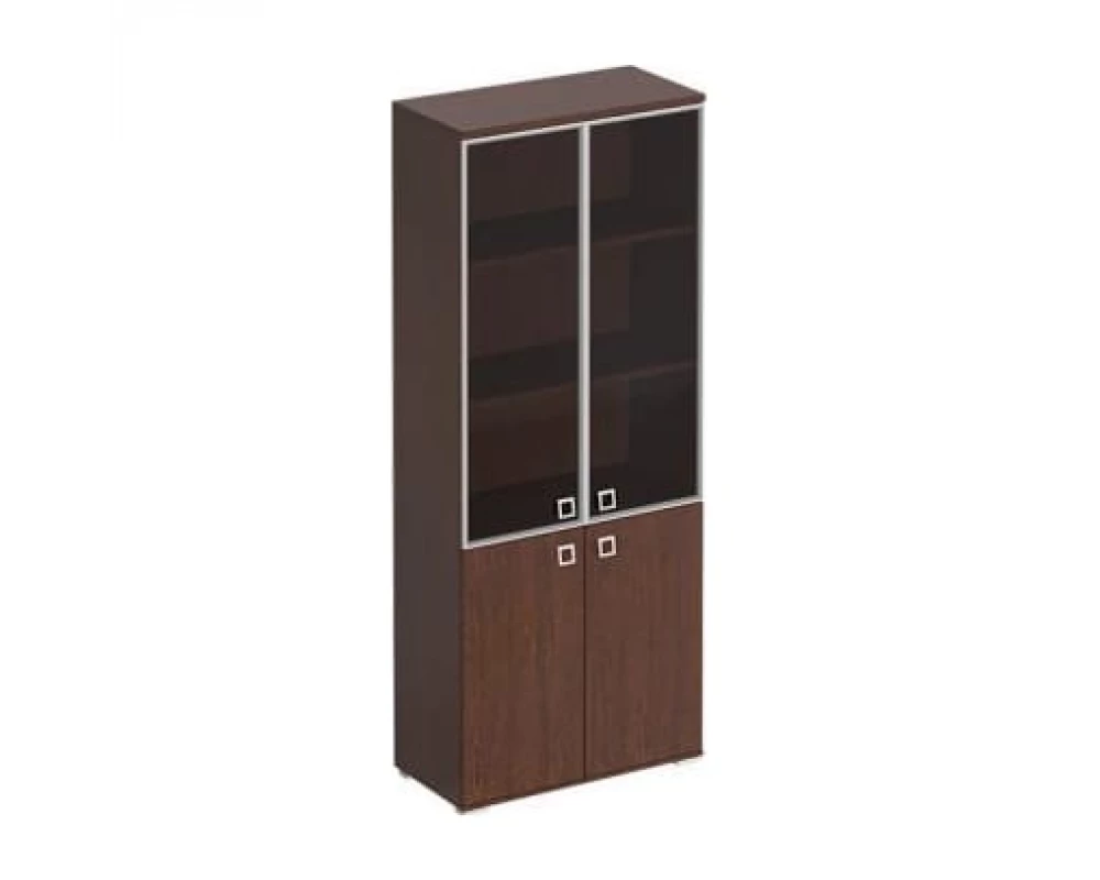 Шкаф для документов со стеклянными тонированными дверьми в рамке 90,2x44,2x221 Cosmo