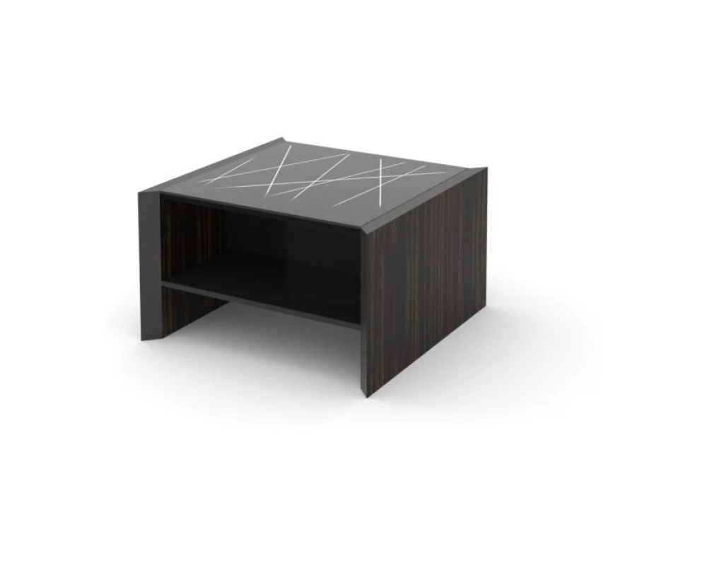 Журнальный стол 85х85х50 Trevizo Венге/Черный глянец