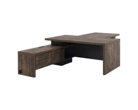 Стол руководителя с опорной тумбой T-818л.1000 Торстон images