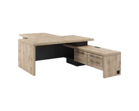 Стол руководителя с опорной тумбой T-818пр.1000 Торстон images