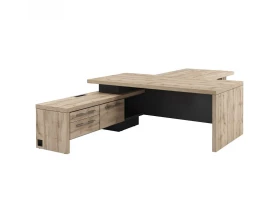 Стол руководителя с опорной тумбой T-820л.1000 Торстон images