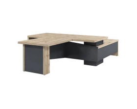 Стол руководителя с опорной тумбой T-822л.0000 Торстон images