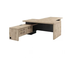 Стол руководителя с опорной тумбой T-918л.1000 Торстон images