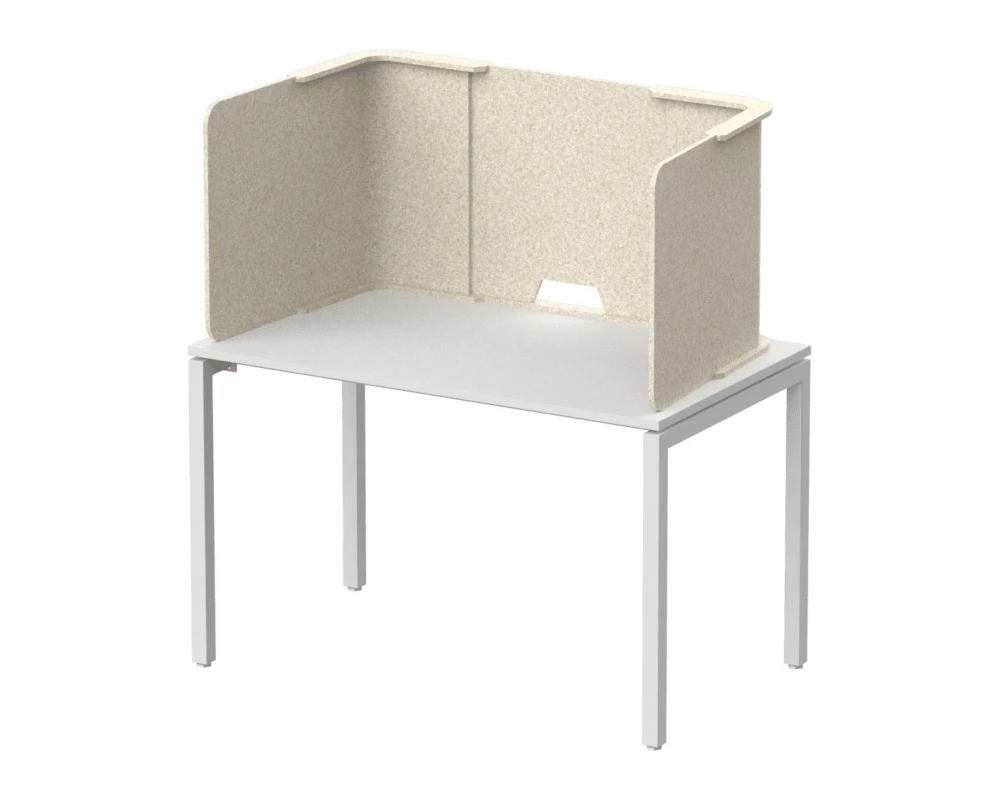 Трехсторонняя кабина-экран трапецевидной формы 116х60х55 Forest Office Лебединый пух