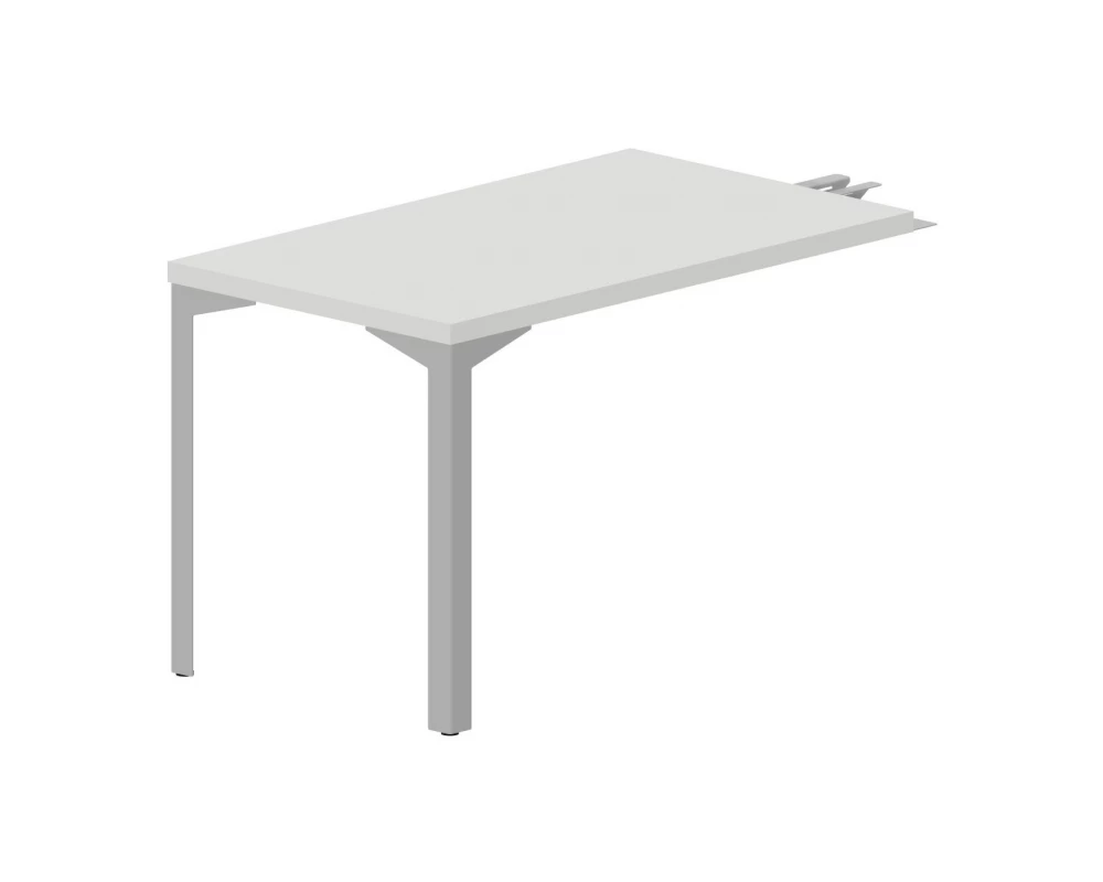 Брифинг-приставка на двух опорах 120х70х76см (толщина столешницы 3,6см) Ray Executive Белый/Алюминий