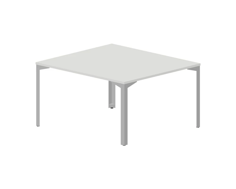 Стол для совещаний 140х126х75см (толщина столешницы 2,5см) Ray Meeting Белый/Алюминий
