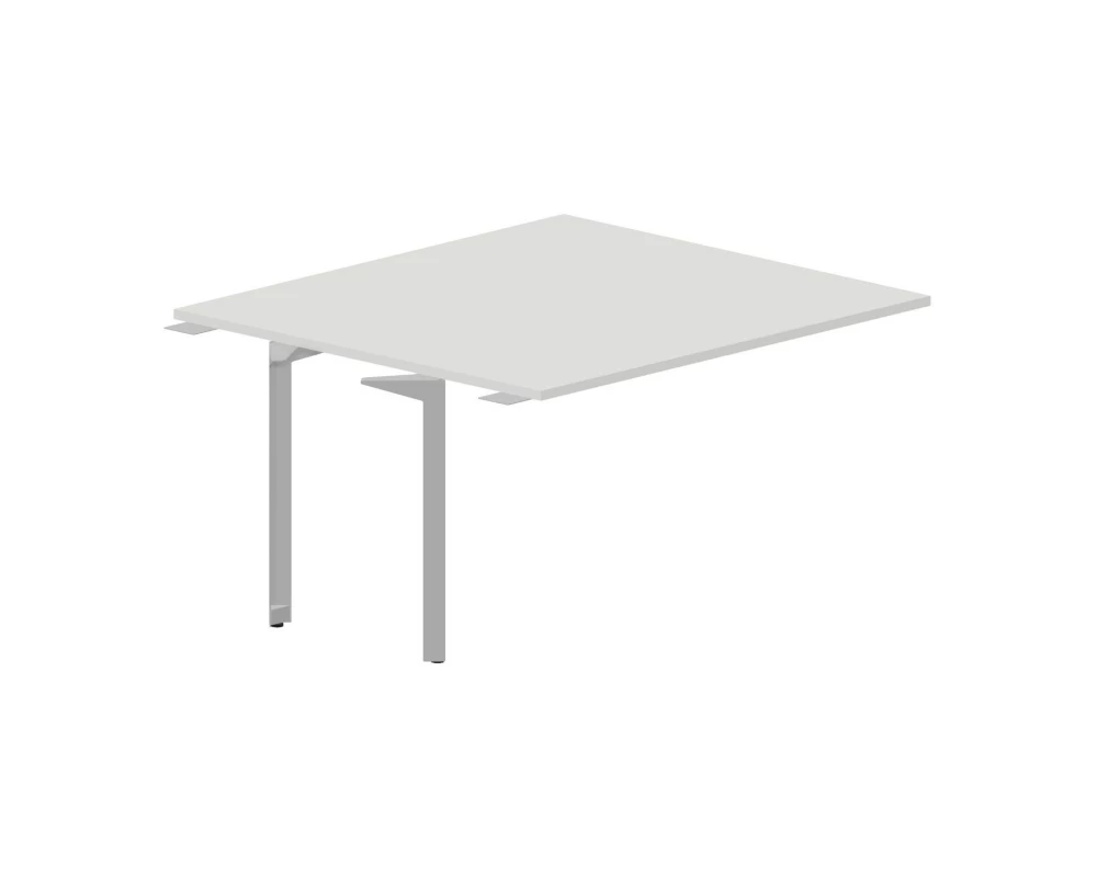 Стол для совещаний 140х126х75см (толщина столешницы 2,5см) - приставной элемент Ray Meeting Белый/Алюминий