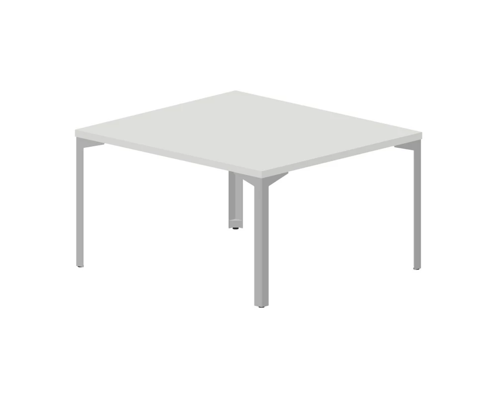 Стол для совещаний 140х126х76см (толщина столешницы 3,6см) Ray Meeting Белый/Алюминий