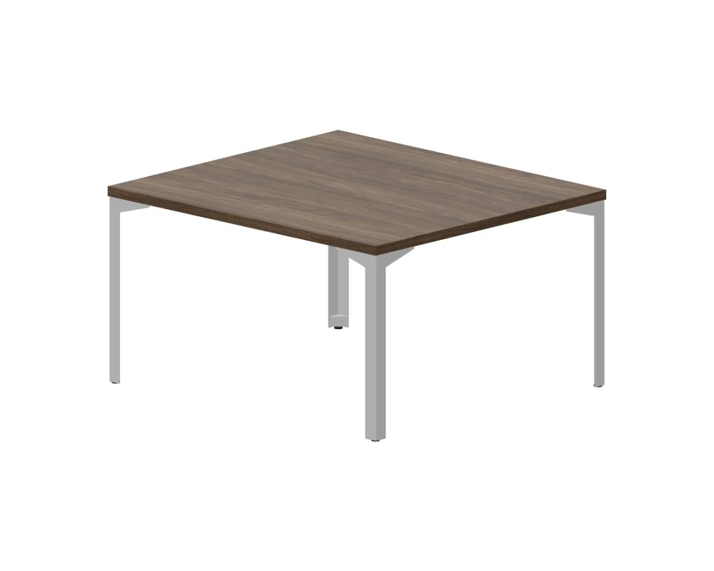 Стол для совещаний 140х126х76см (толщина столешницы 3,8см) Ray Meeting Орех/Алюминий