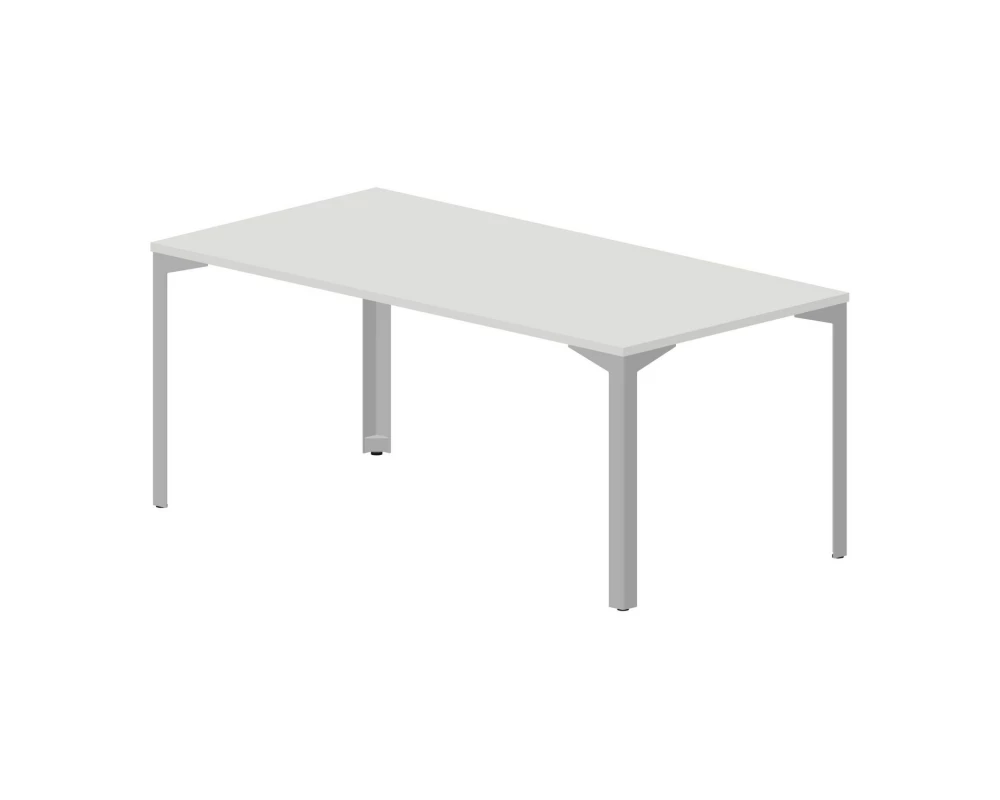 Стол для совещаний 180х90х75см (толщина столешницы 2,5см) Ray Meeting Белый/Алюминий