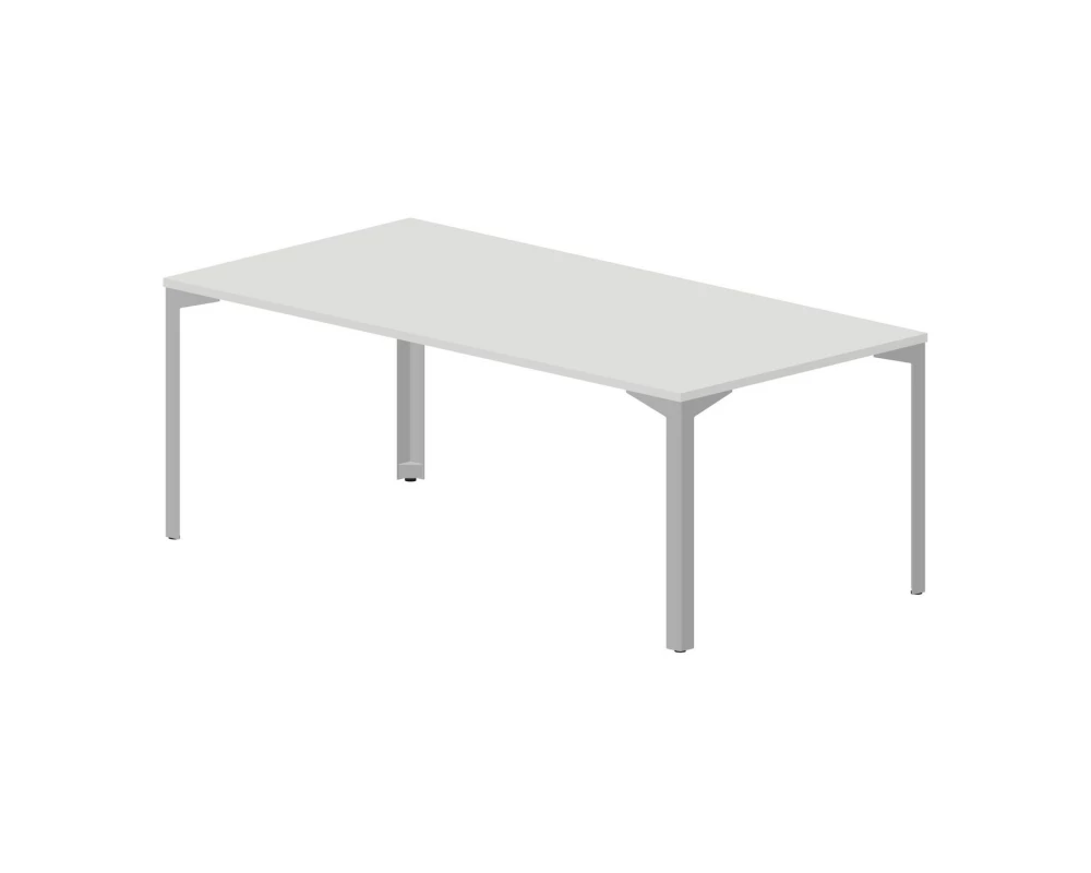 Стол для совещаний 200х100х75см (толщина столешницы 2,5см) Ray Meeting Белый/Алюминий