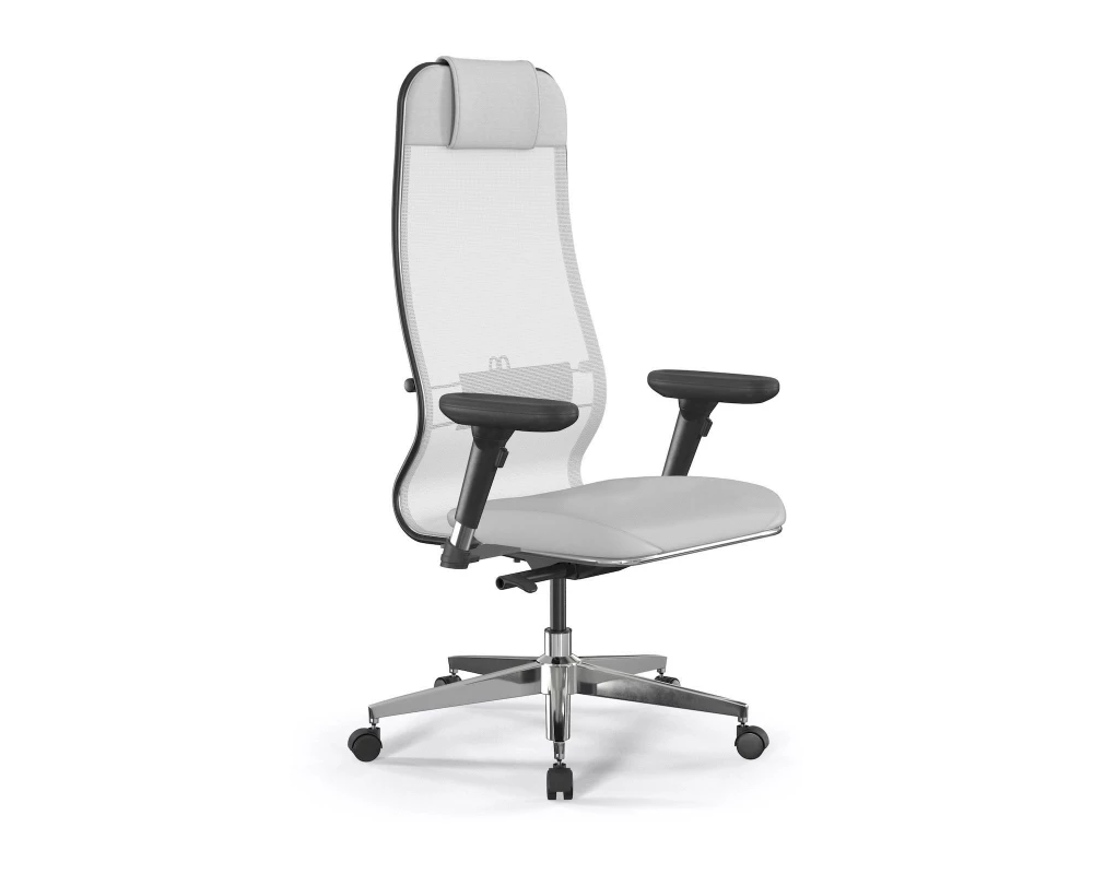 Кресло SynchroSit 10 L1-115D M23.B22.G18.W02 Сетка/Экокожа, Белый