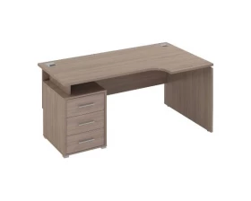 Стол правый эргономичный с тумбой 1600х900(700)х745 СВ19 Омега images