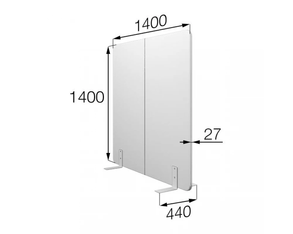 Мобильная прегородка FX-140/140 Фикс MVK
