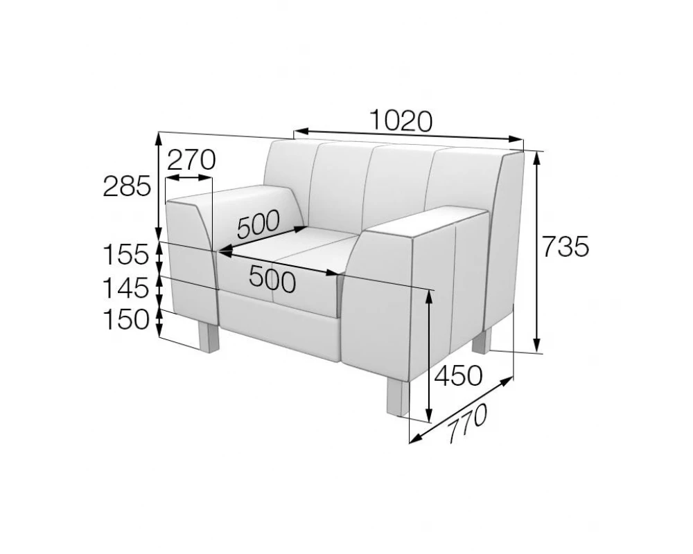 Кресло FL1-2 Флагман MVK