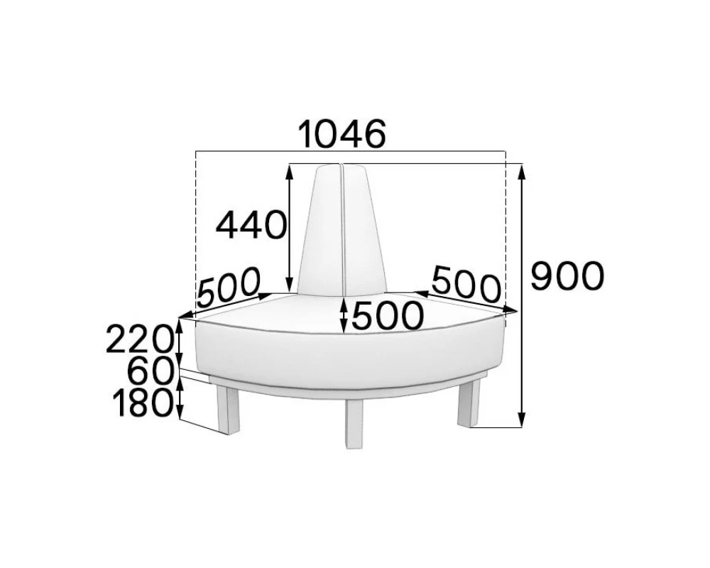 Модуль угловой внешний Hol-CV Холл MVK