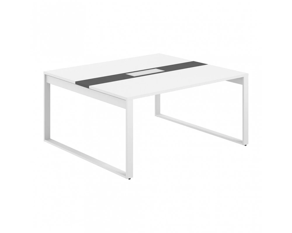 Стол для переговоров составной 1600х1638х750 Allegro Белый/Белый/Антрацит