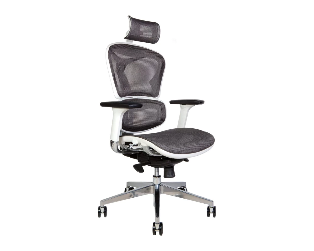 Кресло Norden Hero white Сетка, Серый