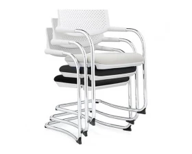 Кресло Norden Самба white CF Пластик/Ткань, Черный/Белый images